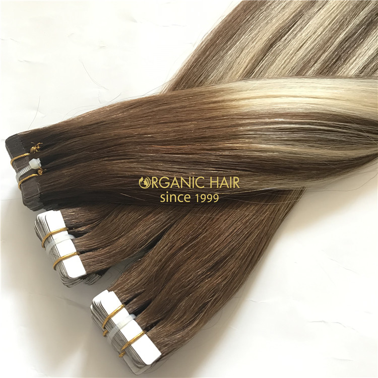 Human best tape in hair extensions and good reviews X186